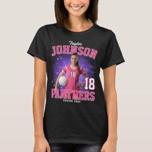 Camiseta Foto Personalizada de Bootleg Sênior Esportes Roxo