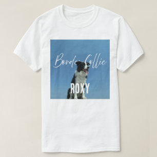 Camiseta Foto Personalizada de Border Collie com Tipografia