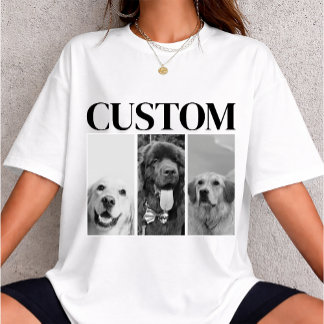 Camiseta Foto personalizada de cachorro gato Vintage Custom