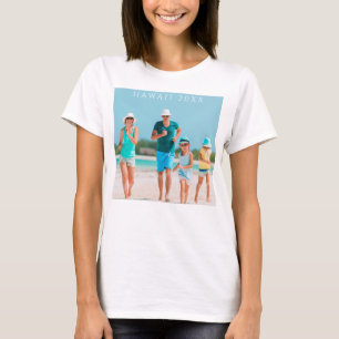 Camiseta Foto personalizada de férias em família