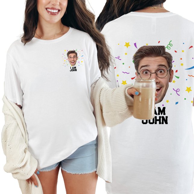 Camiseta Foto personalizada de Festa de aniversário curiosa (Criador carregado)