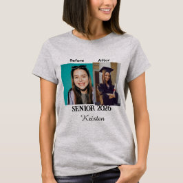Camiseta Foto personalizada de formatura antes e depois