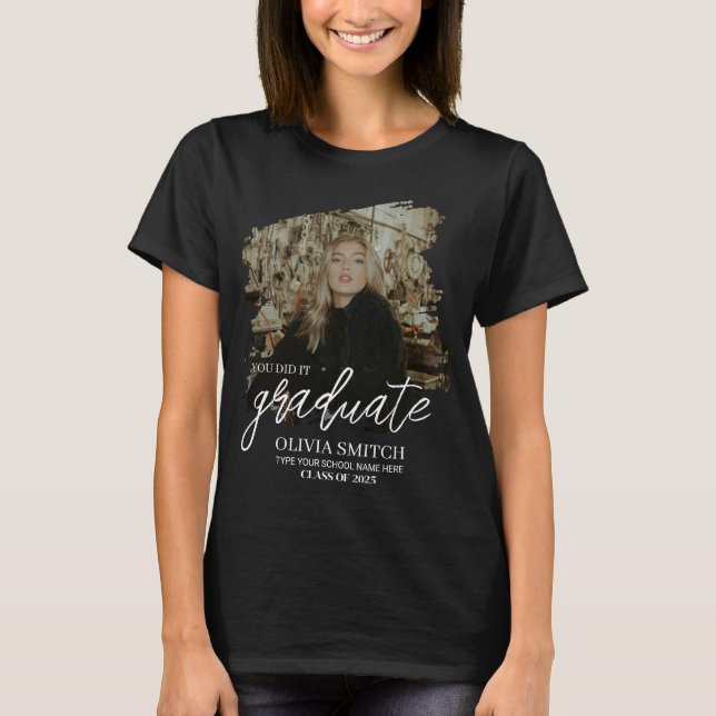 Camiseta Foto Personalizada de Graduado (Frente)