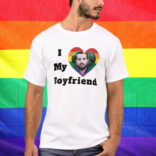Camiseta Foto personalizada de orgulho gay LGBTQ que amo me (Criador carregado)
