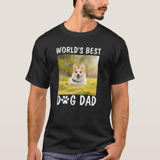 Camiseta Foto personalizada de Pet do melhor Pai do mundo (Frente)