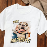 Camiseta Foto personalizada de Pet personalizada do Modern<br><div class="desc">Este design simples e clássico é composto por tipografia serif e adiciona uma foto personalizada do seu animal de estimação.</div>