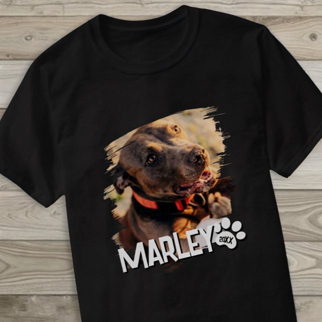 Camiseta Foto Personalizada De Pet Simples, Grunge, De Play (Criador carregado)