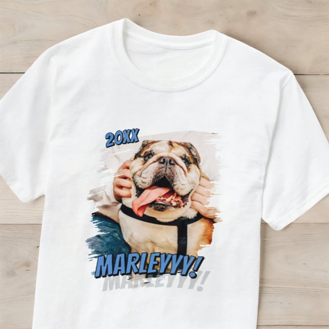 Camiseta Foto personalizada de Pet simples Legal de Grunge  (Criador carregado)