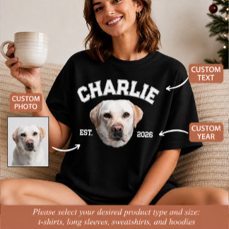 Camiseta Foto Personalizada de Rosto de Animal de Estimação