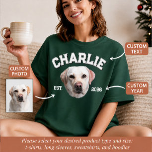 Camiseta Foto Personalizada de Rosto de Animal de Estimação