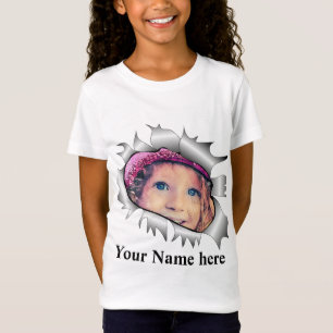Camiseta Foto personalizada de Vintage moderna em um buraco