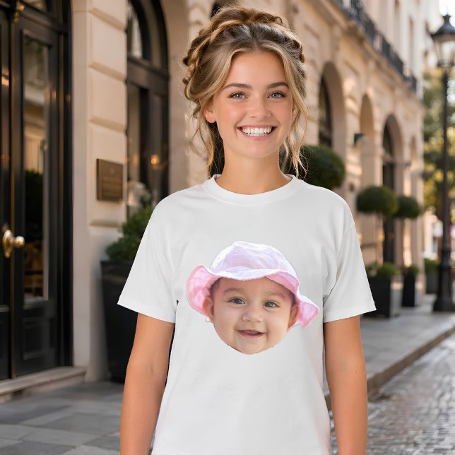 Camiseta Foto personalizada do bebê, rosto do bebê (Criador carregado)