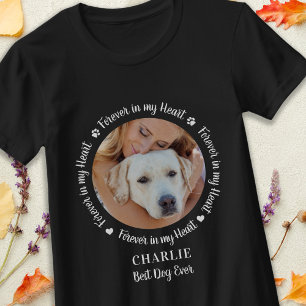 Camiseta Foto Personalizada do Coração Pet Memorial Forever