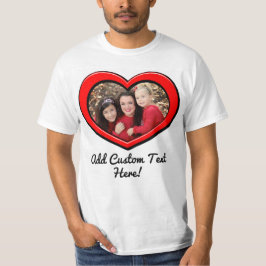 Camiseta Foto Personalizada do Dia de os namorados de Amor