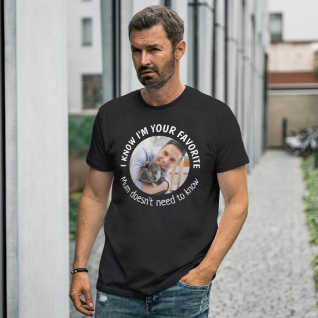 Camiseta Foto personalizada do Dia de os pais de cães favor (Criador carregado)