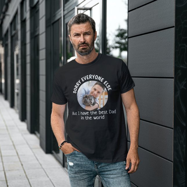 Camiseta Foto personalizada do Dia de os pais de citação de (Criador carregado)