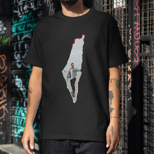 Camiseta Foto personalizada do Mapa Palestino