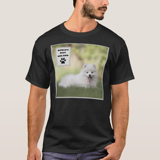 Camiseta Foto personalizada do melhor Pai de cães do mundo  (Frente)