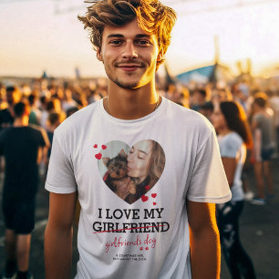 Camiseta Foto Personalizada do Namorado e Humor de Cachorro