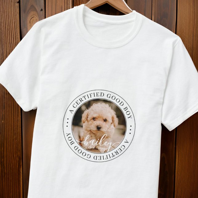 Camiseta Foto Personalizada Do Pet Memorial Certified Good  (Criador carregado)
