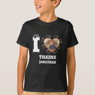 Camiseta Foto personalizada do trem que adoro trens para cr