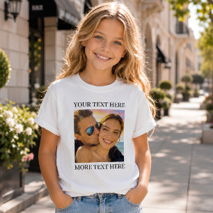 Camiseta Foto Personalizada e Mensagem Personalizada