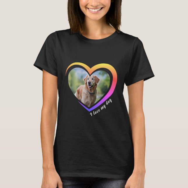 Camiseta Foto personalizada e nome personalizados do Dog Lo (Frente)