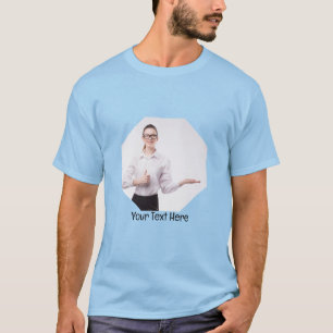 Camiseta Foto personalizada e quadro de polígono de texto