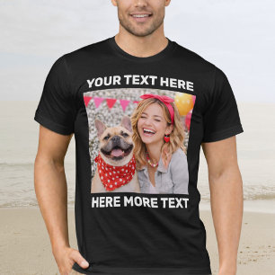 Camiseta Foto Personalizada e Texto ou Nome Bold San Serif