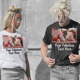Camiseta Foto personalizada e texto para ele e seu valor