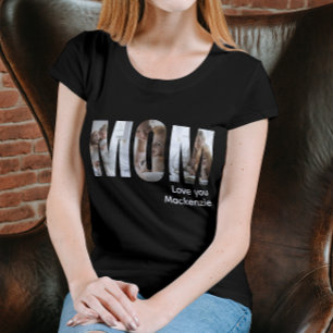 Camiseta Foto Personalizada E Texto Personalizada Mãe