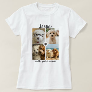Camiseta Foto Personalizada e Texto Personalizado de Cachor