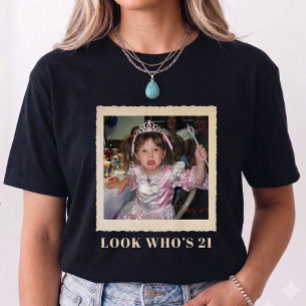Camiseta Foto Personalizada Engraçada Olhar Vintage Quem é 