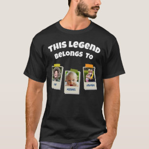 Camiseta Foto Personalizada Esta Lenda Pertence Ao Vovô Ret