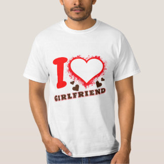 Camiseta Foto personalizada Eu amo minha Namorada I coração
