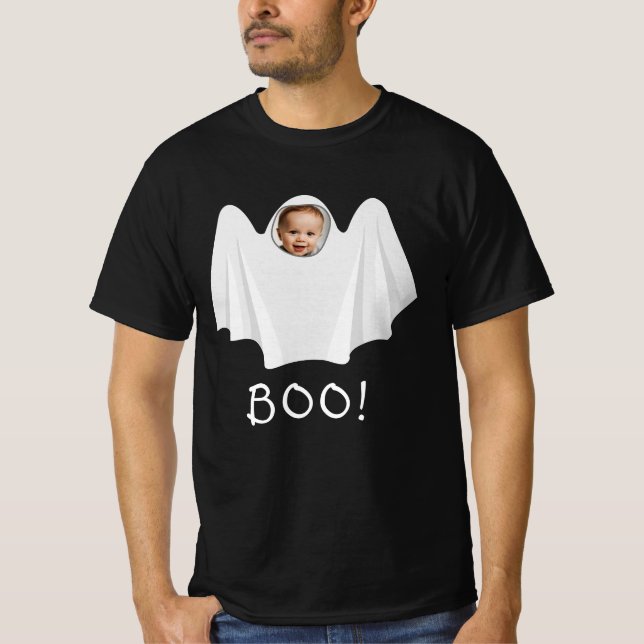 Camiseta Foto personalizada Ghost BOO Feliz Dia das Bruxas  (Frente)