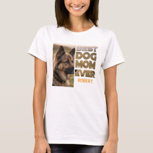 Camiseta Foto personalizada Melhor mãe de cachorro