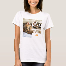 Camiseta Foto personalizada Melhor Mãe de Gato