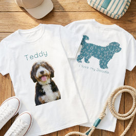 Camiseta Foto Personalizada Nome do Pet Doodle Mamãe Estéti