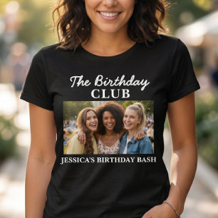 Camiseta Foto Personalizada O Clube de Aniversário Squad