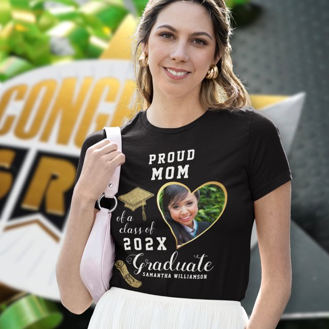 Camiseta Foto personalizada Orgulhosa Classe Mãe de Formand (Criador carregado)
