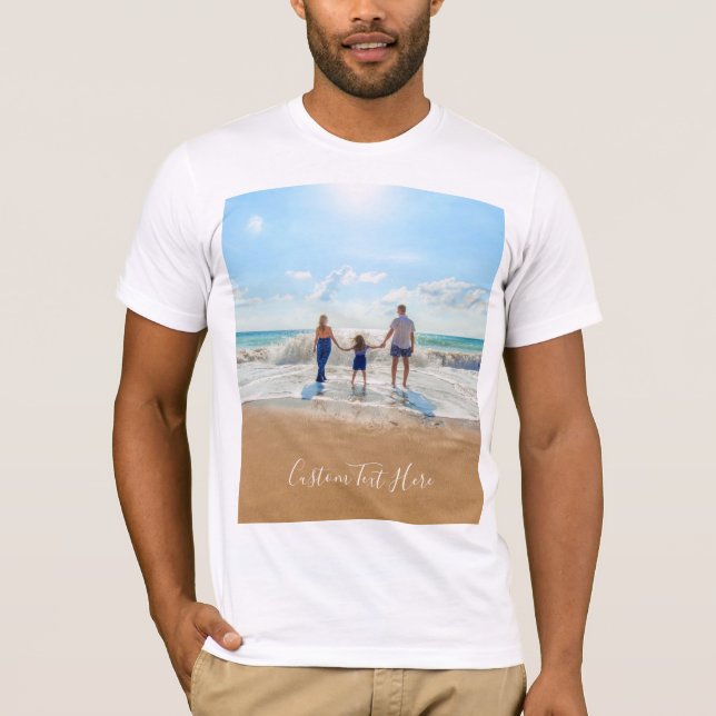 Camiseta Foto personalizada personalizada e T-Shirt de text (Frente)