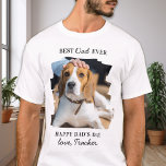 Camiseta Foto personalizada Pet do melhor Pai de cães do di<br><div class="desc">"O melhor Pai de todos os dias feliz dia do Pai!" ... Este Dia de os pais dá ao seu pai de cachorro favorito uma camisa fotógrafa personalizada e fotógrafa do seu melhor amigo. Personalize esta camisa de pai de cão dia de os pais com o nome do cão e...</div>