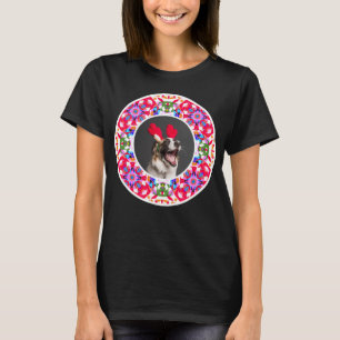 Camiseta Foto personalizada Pet Dog Feliz Feriados Pun