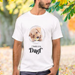 Camiseta Foto Personalizada Pet Puppy Pet Do PAI De Cão Ret<br><div class="desc">Pai de cães... Surpreenda seu Pai de Cachorro favorito neste Dia de os pais, Natal ou seu aniversário com esta super fofinha camiseta personalizada de fotos. Personalize esta camisa de pai de cachorro com as fotos favoritas do seu cachorro e o nome. Esta camisa de pai de cachorro é um...</div>