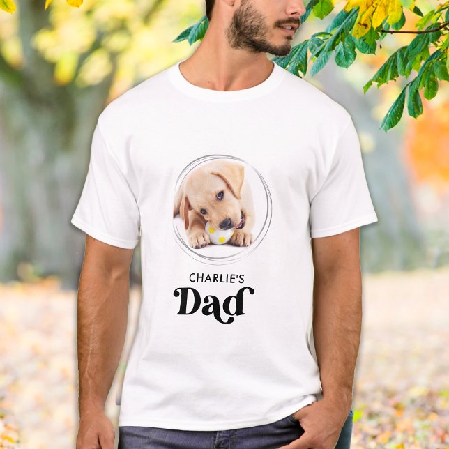 Camiseta Foto Personalizada Pet Puppy Pet Do PAI De Cão Ret (Criador carregado)