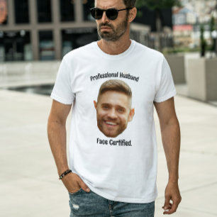 Camiseta Foto Personalizada Rosto Engraçado Casal Ele
