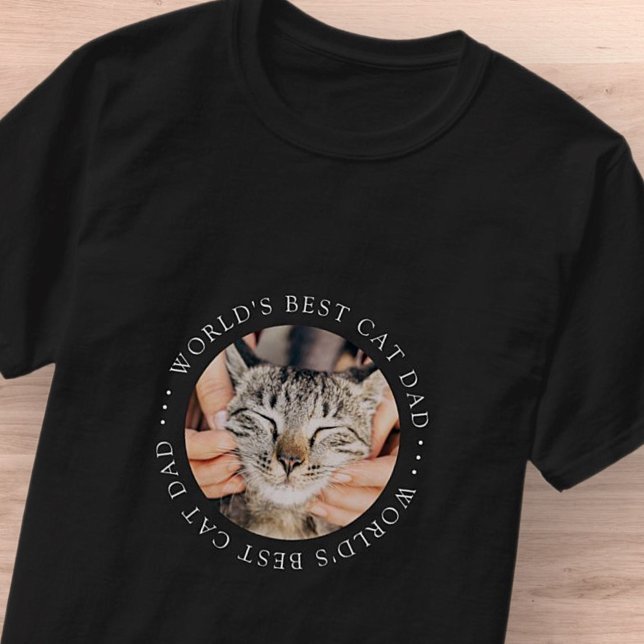 Camiseta Foto personalizada simples e elegante do melhor Pa (Criador carregado)