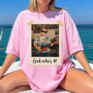 Camiseta Foto personalizada vintage Polaroid, Amigos e fami