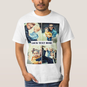 Camiseta Foto personalizada x4 e texto